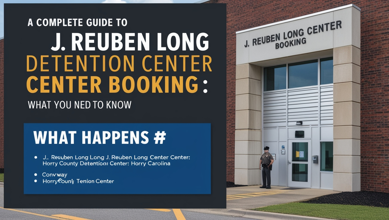 J Reuben Long Detention Center Booking