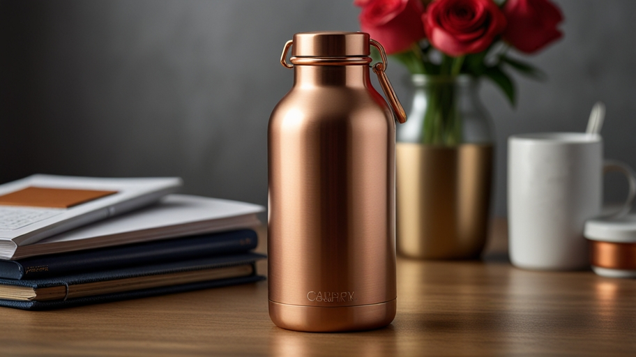 Colby Copper Vacuum Bottle with Storage 17oz