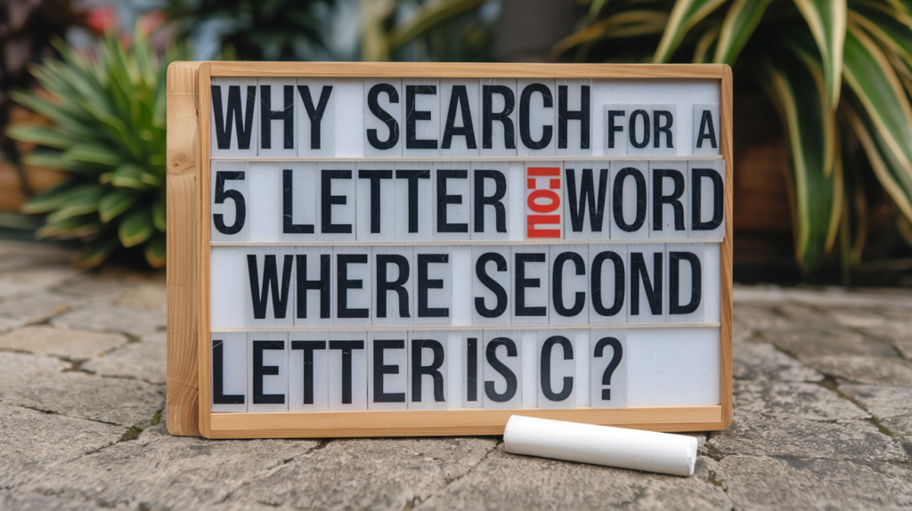 5 Letter Word Where Second Letter is C